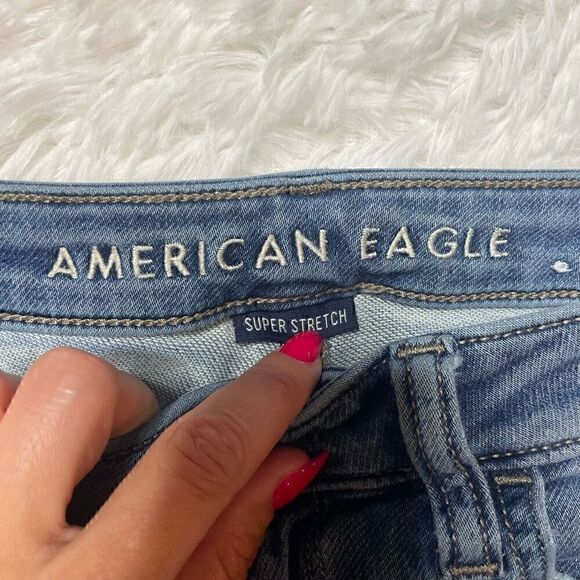 American Eagle Jeans Size 8 Super Stretch Super Hi-Rise Jegging 27" Inseam - Picture 2 of 10